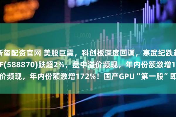 新玺配资官网 美股巨震,科创板深度回调,寒武纪跌超4%,科创50指数ETF(588870)跌超2%,盘中溢价频现,年内份额激增172%!国产GPU“第一股”即将打新