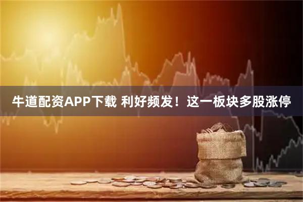 牛道配资APP下载 利好频发！这一板块多股涨停